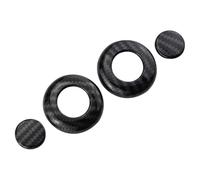 Car Styling Für VW Für T-roc Für Troc 2018-2023 4 Teile/satz ABS Trim Aufkleber Auto Zubehör Auto Vordersitz Kopf Einstellung Abdeckung Auto Interieurleisten Trim(Carbon fiber black)