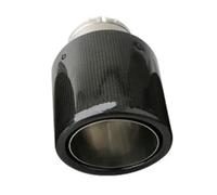 Car Tail Throat 63-101mm Matt Schwarz Rohr Carbon Faser Edelstahl Universal Automobil Auspuff Schalldämpfer Echte Sound Auto Auto Auspuff Endrohre(Curled bright)