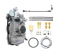 Carb Motorradvergaser Für Mikuni HSR TM42 42 Mm HSR45 45 Mm HSR48 48 Mm Für EVO Für Evolution Für Pumper Vergaser Mit Düsen Motorrad Vergaser(HSR42 with cable)