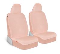 Carbella Aspen Weiche Rosa Schaffell Sitzbezüge für Frauen 2 Pack - Plüsch Kunstpelz Autositzbezüge für Vordersitze Niedliche Sitzschoner für Auto LKW Van SUV