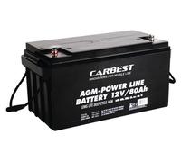 Carbest AGM Batterie 80Ah 350x167x179mm