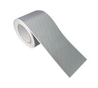 Carbon Folie 10x1000 cm | Carbonfolie matt mit Luftkanal-Kleber und UV-Schutz | Selbstklebend Autofolie für Innen und Außen | Auto Folierung für Tuning | Einstiegsleisten Schutz | Carbon 3D Silber