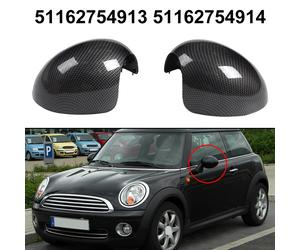Carbon Textur ABS Spiegelkappen Set 2 Stück für Mini Cooper R55 R56 R57 R58 R6