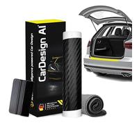 CarDesign AI Ladekantenschutz passend für Dacia Sandero 3 (DJF) 2021-2028 (5-Türer Kompakt): Komplettset mit passgenauer Lackschutzfolie, Kratzschutz für Kofferraum/Stoßstange Auto (Carbon-Schwarz)