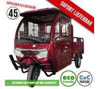 Cargo Volt Elektro Lastenrad Lasten-Dreirad Voll-Kabine Pritsche 45km/h 72V
