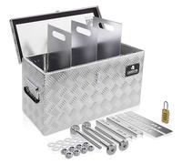 CargoVA - Wasserfeste Deichselbox - Mit Befestigung & Vorhängeschloss - Abschließbare Anhängerbox [70x25x30CM] - Transportbox