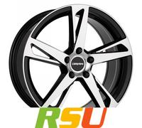 Carmani 16 Anton black polish 7.5x17" ET38 LK5 112 ML 66.6 Alufelgen 17 Zoll