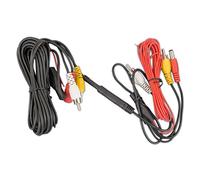 Carmedien 5 Meter Rückfahr-Kamera Anschlusskabel 5m trennbar mit Mini-Stecker Cinch Verbindungskabel (RCA Audio Video) mit 12V/24V Steuerleitung