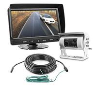 Carmedien cm-DKRFS3 Twin Rückfahrsystem 12V 24V Dual Rückfahrkamerasystem digitaler Rückspiegel Wohnmobil Transporter LKW Doppel Rückfahrkamera