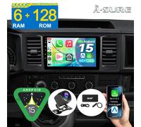 Carplay 6+128GB Android 15 Autoradio Kam DAB+Navi Für VW T6 Transporter Multivan
