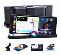 Carplay Display mit Exklusive Halterung 10,26 Zoll Wireless Carplay Android Auto Display, Car Play Bildschirm mit 1080P Rückfahrkamera Buddy Display mit GPS Navigation Siri G-oogle Bluetooth