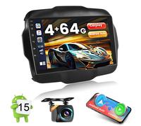 Carplay Für Jeep Renegade 2014-2024 Android 15 4+64GB Autoradio GPS Navi RDS KAM