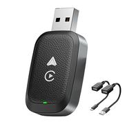 Carplay Wireless Adapter für Ford Edge 2017 2018 2019 2020 2021 2022 2023 2024, 2-in-1 Wireless CarPlay & Android Auto Adapter, Plug & Play, Konvertiert Kabelgebunden zu Kabellos,A Black