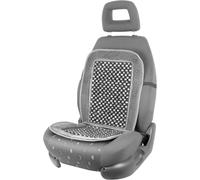 Carpoint 0323219 Holzkugel-Sitzauflage Deluxe Rückenmassage Auto schwarz grau