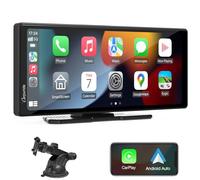 Carpuride C92 Kabelloses Carplay & Android Auto Autoradio, Tragbarer 9,3 Zoll Touchscreen Mirror Link, Bluetooth 5.0, Navigation, Siri, FM/AUX Transmitter.