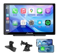 CARPURIDE C98 Kabelgebundenes/Kabelloses Carplay & Android Auto Tragbares Autoradio, 9-Zoll-HD-Touchscreen-Autoradio mit AirPlay Mirror Link, Bluetooth, Navigation, Siri, AUX, FM