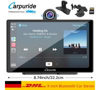 Carpuride Newest 9" Portable Car Stereo Wireless Apple CarPlay Android Auto IPS