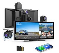 Carpuride W125S Carplay Bildschirm 3 Kanal Dash Cam 4K Front & 1080P Rück