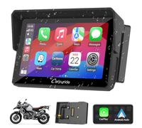 Carpuride W502B Motorrad-Carplay-Bildschirm für BMW R1200GS R1250GS S1000XR Motorrad, 5 Zoll Wasserdichter Touchscreen, Tragbare Carplay/Android Auto,GPS-Navigation, Dual Bluetooth