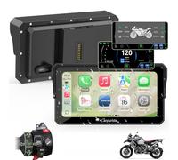 Carpuride W602BS Pro Carplay Bildschirm für BMW Motorrad, Nativ Wonder Wheel Kontrol & Datenauslesung, Kabellos CarPlay & Android Auto, 6,25" Wasserdichter Touchscreen, OTA/Dual Bluetooth/Sprechanlage