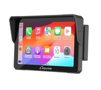 Carpuride W702B Motorrad Carplay Bildschirm mit Halterung für BMW Moto | Kabelloses CarPlay und Android Auto, Tragbarer Wasserdichter 7" Touchscreen, Bluetooth Trans, Navigation, Siri.