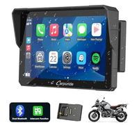 Carpuride W702B Pro Motorrad-Carplay-Bildschirm mit Halterung für BMW-Motorräder, Kabelloses CarPlay & Android Auto, 7 Zoll-Wasserdichter-Touchscreen, Dual-Bluetooth, Gegensprechfunktion, Navigation.