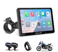 Carpuride W712D Motorrad Carplay Bildschirm mit 1080P Doppelkameras 7 Zoll