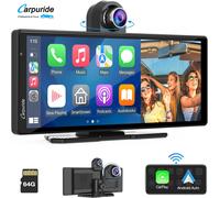 Carpuride W903 Kabelloses Apple Carplay Android Auto Autoradio mit 2.5K Dash Cam