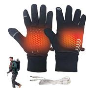 Carreuty Elektrisch Beheizte Handschuhe Winter USB, beheizte Handschuhe Touchscreen Wasserdicht für Damen und Herren für Motorrad, Radfahren Reiten Jagd Angeln Ski Camping