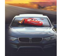 Tataway Disney Cars Lightning McQueen Front-Sonnenschutz 130x70 cm - Windschutzscheiben-Sonnenschutz für Kinder, faltbar und einfach zu bedienen