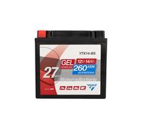 CARTEC Motorradbatterie YTX14-BS, 12Ah, 200A, Gel Technologie Motorrad-Starter-Batterie, Erstausrüsterqualität, zyklenfest, lagerfähig, wartungsfrei