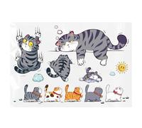 Cartoon-Katzen-Autoaufkleber - Wetterbeständiger Fahrzeugaufkleber, Langlebige, Sonnenfeste Auto-Stoßstangendekoration, Kratzfester Kleber | Lustiger Auto-Katzen-Aufkleber Für Auto, LKW, SUV, Fenster,