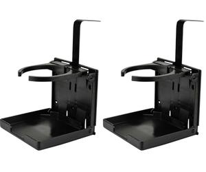 CARTREND Auto Getränkehalter klappbar Dosenhalter Flaschenhalter Trinkhalter Becherhalter für Lüftung mit Klemmbügel, schwarz (Packung mit 2)