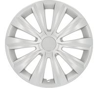 cartrend Radkappen Delta, 13 Zoll, für alle gängigen Stahlfelgen, aus Spezial-ABS-Qualitätskunststoff, schlagfest, zweischichtige Metallic-Lackierung, überlackierbar, silber, 1 Stück