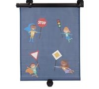 cartrend Sonnenschutz-Rollo HERO, schützt vor Hitze und UV-Strahlen, mit Saugnapf, buntes Design für Kinder, 2er Set, blau