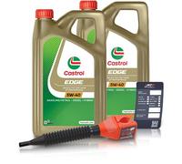 Castrol 10 L EDGE 5W-40 + Ölwechsel-Anhänger + Einfülltrichter [Hersteller-Nr. 15F7D7]