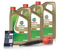 Castrol 15 L EDGE 5W-40 + Ölwechsel-Anhänger + Einfülltrichter [Hersteller-Nr. 15F7D7]