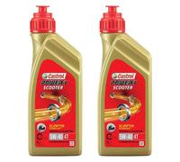 CASTROL 2 Liter Motoröl Motorrad POWER1 Roller 5W40 4T 100% Kunststoff Jaso MB