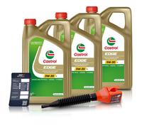 Castrol 15 L EDGE 5W-30 LL + Ölwechsel-Anhänger + Einfülltrichter [Hersteller-Nr. 15669E]