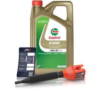 Castrol 5 L EDGE 0W-20 LL IV + Ölwechsel-Anhänger + Einfülltrichter [Hersteller-Nr. 15F615]