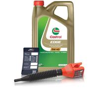 Castrol 5 L EDGE 5W-40 + Ölwechsel-Anhänger + Einfülltrichter [Hersteller-Nr. 15F7D7]