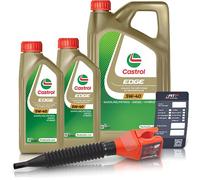 Castrol 7 L EDGE 5W-40 + Ölwechsel-Anhänger + Einfülltrichter [Hersteller-Nr. 15F7D7]