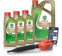Castrol 8 L EDGE 0W-30 + Ölwechsel-Anhänger + Einfülltrichter [Hersteller-Nr. 15F642]