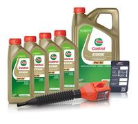 Castrol 9 L EDGE 0W-30 + Ölwechsel-Anhänger + Einfülltrichter [Hersteller-Nr. 15F642]