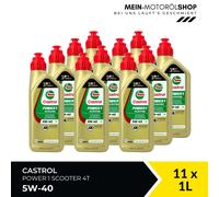 Castrol Power 1 Scooter 4T 5W-40 Motorradöl API SN JASO MB 11x1 Liter = 11 Liter