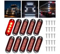 Catekro 10 stk. Begrenzungsleuchten Anhänger, Positionsleuchten Anhänger mit 4 Licht 12/24V 3000K Wasserdicht Universelle Seitenmarkierungsleuchten für Bus Caravan LKW PKW als Umrissleuchte (Rot)
