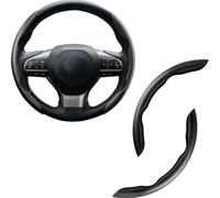 CBRWBKWHI Lenkradhülle Segmentiert, Für VW Passat B6 Passat B8 Golf 4 Golf 5 Passat B5 Golf 7 2000-2025 Carbon-Optik Sportlicher Lenkradbezug Rutschfester Lenkradschutz, Black