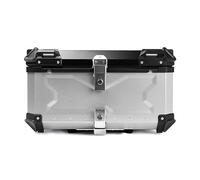 CcacHe Topcase Alu Motorrad, 65L 80L 100L Wasserdicht Top Case Für Roller, Motorradkoffer Mit Sicherheitsschloss, Helmkoffer Roller Koffer Für Lagerung Motorradhelm (Color : Silber, Size : 65L)