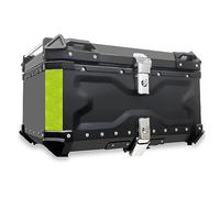 CcacHe Topcase Alu Motorrad, 65L 80L 100L Wasserdicht Top Case Für Roller, Motorradkoffer Mit Sicherheitsschloss, Helmkoffer Roller Koffer Für Lagerung Motorradhelm (Color : Schwarz, Size : 100L)