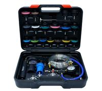 CCLIFE 28tlg Kühlsystem Abdrückgerät Profi Abdrücken Tester Kühlwasser Befüllgerät Kühler Entlüftungsgerät Kühlsystemtester Wassertank Lecksucher